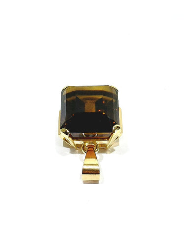 Pendentif Pendentif Art déco en or rose 18 carats et citrine 58 Facettes id: 1767593