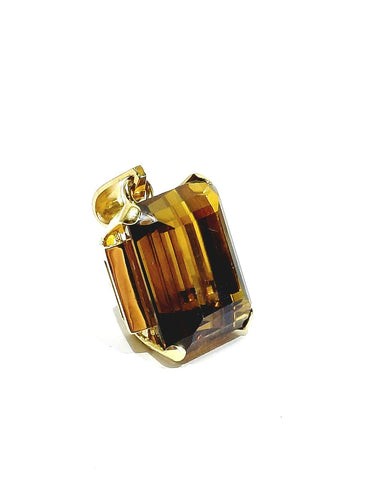 Pendentif Pendentif Art déco en or rose 18 carats et citrine 58 Facettes id: 1767593