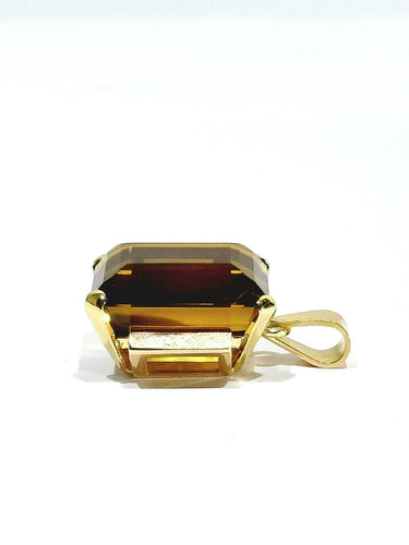 Pendentif Pendentif Art déco en or rose 18 carats et citrine 58 Facettes id: 1767593