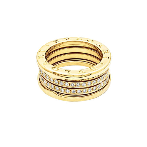 Bague 59 Bulgari B.Zero1 - Bague en or jaune et diamants 58 Facettes 35672
