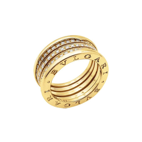Bague 59 Bulgari B.Zero1 - Bague en or jaune et diamants 58 Facettes 35672