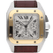 Montre Cartier Santos 100 XL - Montre chronographe en or jaune et acier 58 Facettes MT46737