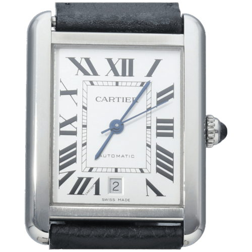 Montre Cartier Tank Solo XL - Montre automatique avec bracelet en acier 58 Facettes MT46790