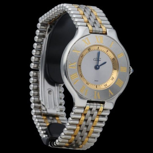 Montre Cartier Must 21 - Montre en or jaune 18K et acier 58 Facettes MT46810