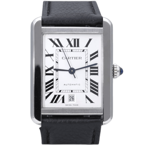 Montre Cartier Tank Solo XL - Montre automatique en acier 58 Facettes MT46812