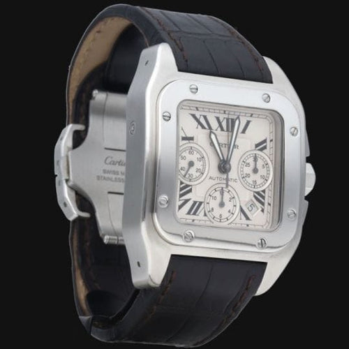 Montre Cartier Santos 100 - Montre en acier 58 Facettes MT46809
