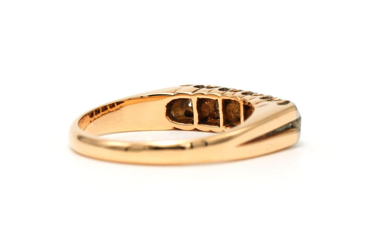 Bague 56 Napoléon III - Bague en or jaune 18 carats et diamants 58 Facettes 23802