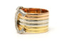 Bague 49 Cartier Double C - Bague en or jaune, blanc et rose avec diamants 58 Facettes B869