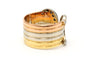 Bague 49 Cartier Double C - Bague en or jaune, blanc et rose avec diamants 58 Facettes B869