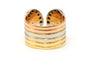 Bague 49 Cartier Double C - Bague en or jaune, blanc et rose avec diamants 58 Facettes B869