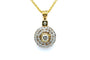 Pendentif Pendentif contemporain en or jaune 18 carats et diamants 58 Facettes B874
