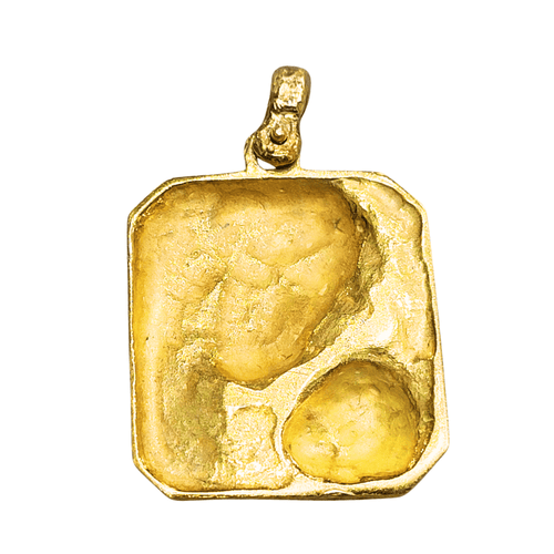 Pendentif Médaille Vierge à l'Enfant en or jaune 18K 58 Facettes CL193
