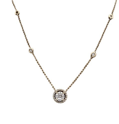Collier Collier en or jaune 18K et diamants naturels 58 Facettes EPO POMPE