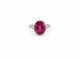 Bague 56.5 Bague en or gris 18K et tourmaline rose 58 Facettes LP1905