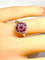 Bague 52 Bague en or blanc, rubis et diamants 58 Facettes AB733