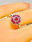 Bague 52 Bague en or blanc, rubis et diamants 58 Facettes AB733