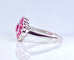 Bague 52 Bague en or blanc, rubis et diamants 58 Facettes AB733