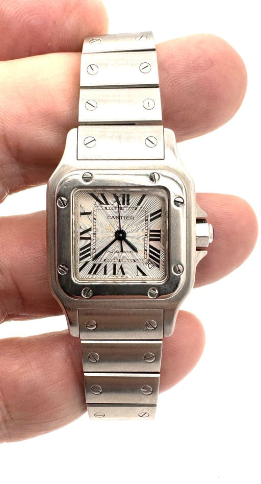 Montre Cartier Santos Galbée - Montre dame automatique en acier 58 Facettes 260049