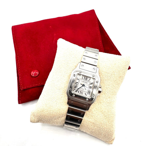 Montre Cartier Santos Galbée - Montre dame automatique en acier 58 Facettes 260049