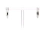 Boucles d'oreilles Boucles d'oreilles contemporaines en or blanc 18 carats 58 Facettes B880