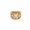 Bague 54 Mario Buccellati - Bague vintage en or jaune, or blanc et diamants 58 Facettes