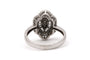 Bague 51 Bague contemporaine en or blanc 18 carats, diamants baguette et brillants 58 Facettes 23825