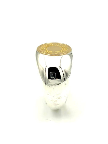 Bague 52 Hermès Clou de selle - Bague en argent et or jaune 58 Facettes HERMES BG