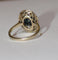 Bague 54 Bague ovale en or blanc, saphir et diamants 58 Facettes 612