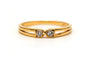 Bague 52 Bague contemporaine en or jaune 18 carats et diamants 58 Facettes 23829