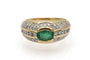 Bague 53 Bague vintage en or jaune avec émeraude et diamants 58 Facettes 12077