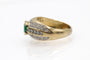 Bague 53 Bague vintage en or jaune avec émeraude et diamants 58 Facettes 12077
