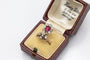 Bague 52 Bague Art nouveau en or jaune, platine, diamants et rubis synthétique 58 Facettes 10660
