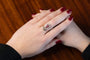 Bague 52 Bague Art nouveau en or jaune, platine, diamants et rubis synthétique 58 Facettes 10660