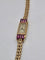 Montre Jaeger-LeCoultre - Montre Duoplan en or jaune 18 ct et saphir rose 58 Facettes rtf