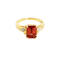Bague 54 Bague rubellite en or jaune 18 carats et diamants 58 Facettes