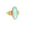 Bague 52 Bague en or jaune 18 carats, opale boulder et diamants 58 Facettes