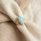 Bague 52 Bague en or jaune 18 carats, opale boulder et diamants 58 Facettes