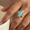 Bague 52 Bague en or jaune 18 carats, opale boulder et diamants 58 Facettes
