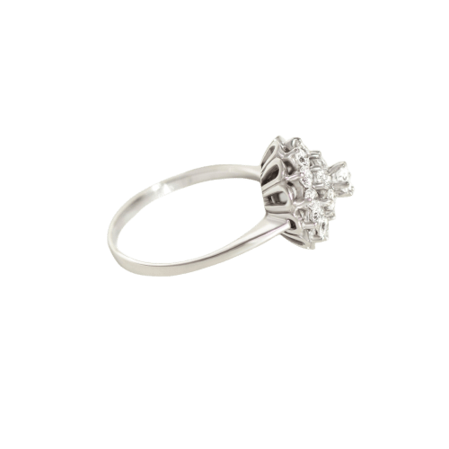 Bague 58 Bague cocktail florale en or blanc et diamants 58 Facettes HJ250248