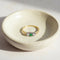 Bague 54 Bague vintage en or jaune 585 avec émeraude et diamants 58 Facettes