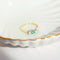 Bague 54 Bague vintage en or jaune 585 avec émeraude et diamants 58 Facettes