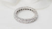 Bague 49 Alliance américaine en platine et diamants, 0,92 ct 58 Facettes 30685