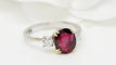 Bague 54 Bague en or bicolore 18k, rubis naturel certifié et diamants 58 Facettes 32734