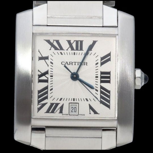 Montre Cartier Tank Française - Montre en acier 58 Facettes MT45215