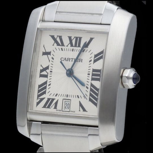 Montre Cartier Tank Française - Montre en acier 58 Facettes MT45215