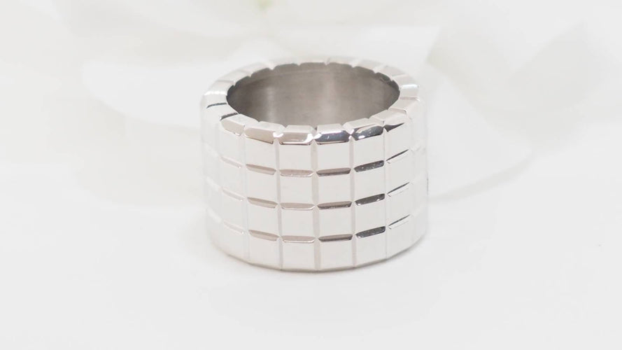 Bague 52 Chopard Ice Cube - Bague en or blanc 58 Facettes 32990