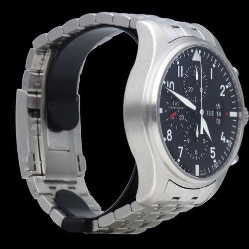 Montre IWC Pilot - Montre chronographe en acier 58 Facettes MT46867