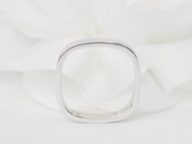 Bague 57 Dinh Van - Bague carrée en or blanc 58 Facettes 32037