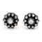 Boucles d'oreilles L. Marcelis - Boucles d’oreilles en or 14k et argent 925 avec diamants taille rose 58 Facettes 03DA9FCD6398458DB9D0426447604C66