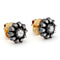 Boucles d'oreilles L. Marcelis - Boucles d’oreilles en or 14k et argent 925 avec diamants taille rose 58 Facettes 03DA9FCD6398458DB9D0426447604C66